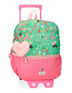 MOCHILA ADAP. 32CM. C/CARRO. ENSO GARDEN PARTY.