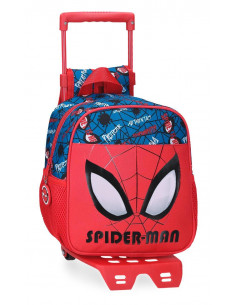 MOCHILA ADAP. 25CM. C/CARRO. SPIDERMAN AUTHENTIC