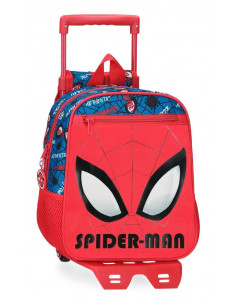 MOCHILA ADAP. 28CM. C/CARRO. SPIDERMAN AUTHENTIC