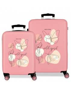 3941421 SET/2 TROLLEY ABS 55-65CM. 4R. MOVOM LUGGAGE NUDE
