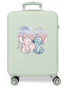 4041145 TROLLEY ABS 55CM. 4R. STITCH Y HEART YOU MENTA