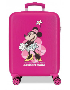 4771143 ABS SUITCASE 55CM 4W. MINNIE CONFORT ZONE FUCHSIA
